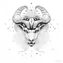 aries and geminy tattoo design idea