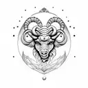 aries and geminy tattoo design idea