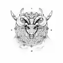 aries and geminy tattoo design idea