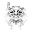 aries and geminy tattoo design idea
