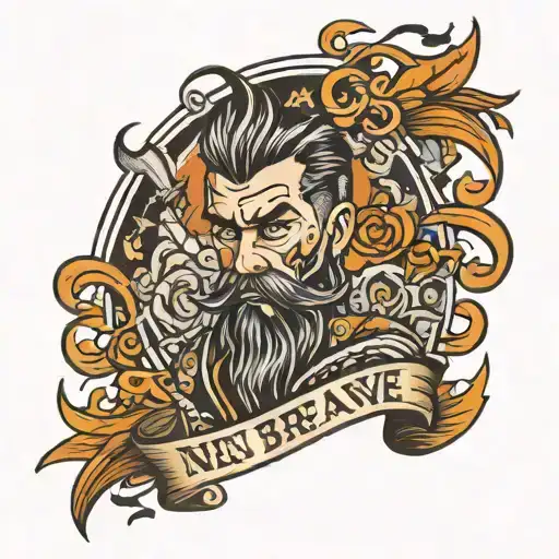 Men are Brave tattoo design idea