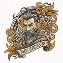 Men are Brave tattoo design idea