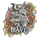 Men are Brave tattoo design idea