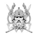 greek warrior  tattoo design idea