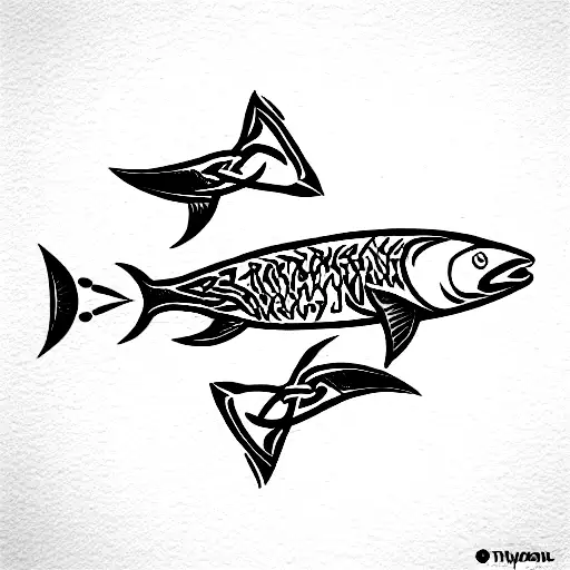 maori tribal giant fish sketch Polynesian tattoo pattern illustration  generative ai 23967795 Stock Photo at Vecteezy