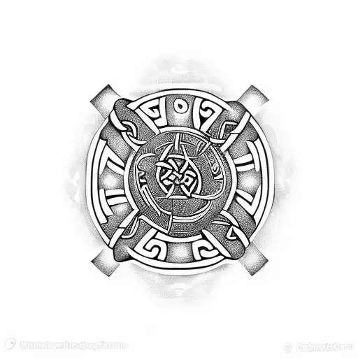 maori, celtic, band style, monochrome tattoo design idea