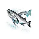 Three Salmon tattoo design idea