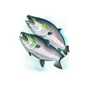 Three Salmon tattoo design idea