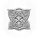 3D Celtic Knot with 3 salmon swimming tattoo design idea