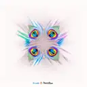 colourful symmetrical peacock tattoo design idea