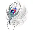 peacock feathers tattoo design idea