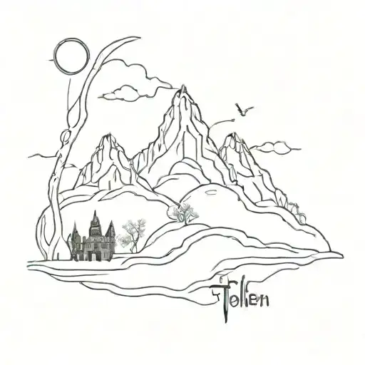 tolkien tattoo design idea