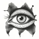 simple eye without eyebrow tattoo design idea