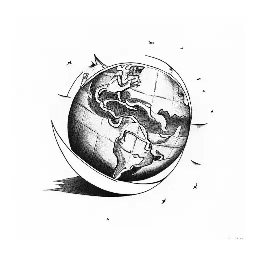 atlas holding the world ,endure in old English  tattoo design idea
