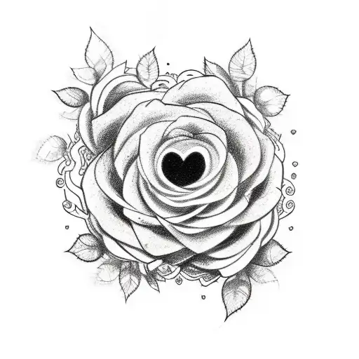A sketch-style tattoo of a mysterious keyhole surrounded by delicate roses and vines, symbolizing the mistery of love and the desire for unlocking hidden emotions tattoo design idea