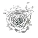 A sketch-style tattoo of a mysterious keyhole surrounded by delicate roses and vines, symbolizing the mistery of love and the desire for unlocking hidden emotions tattoo design idea