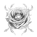 A sketch-style tattoo of a mysterious keyhole surrounded by delicate roses and vines, symbolizing the mistery of love and the desire for unlocking hidden emotions tattoo design idea
