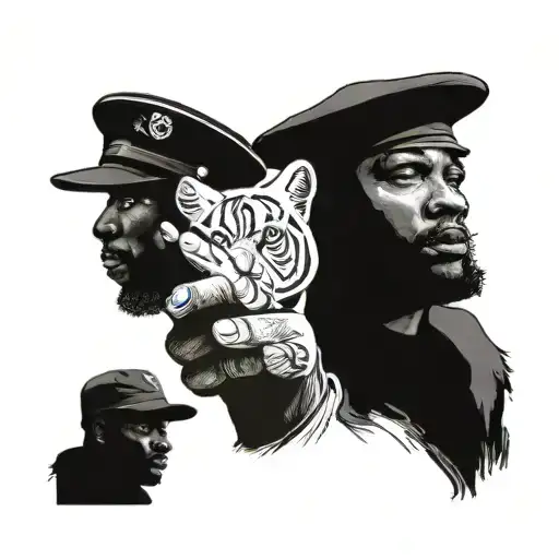 Tattoo each finger with these hats: black panther party beret, mao tse tung hat, che guevara hat and thomas sankara hat tattoo design idea