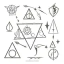Harry Potter Symbols tattoo design idea