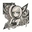 loona from hazbin hotel tattoo design idea