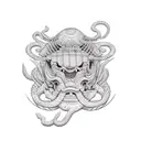 the letters s, s, p and h in one tattoo design idea