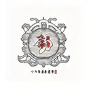 the letters s, s, p and h in one tattoo design idea