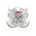 the letters s, s, p and h in one tattoo design idea