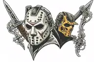 Freddy and jason voorhees tattoo design idea