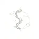 sun, power, enlightenment, and personal growth, whit smoke effect tattoo design idea