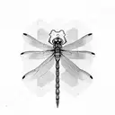 Dragonfly mechanical  tattoo design idea