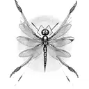 Dragonfly mechanical  tattoo design idea