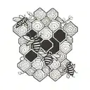 bee hive tattoo design idea