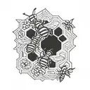 bee hive tattoo design idea