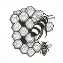 bee hive tattoo design idea