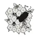 bee hive tattoo design idea