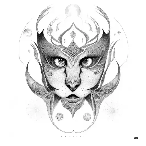 Shurale, spirits of Tatar mythology, in the image of Adam tattoo design idea