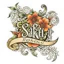 sakshi name tattoo desig tattoo design idea