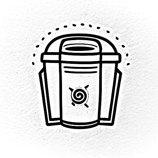 jukebox with coffee cup tattoo design idea