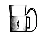 coffee mug in jukeboxe tattoo design idea