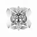 gemini finger tattoo design idea