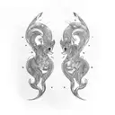 gemini finger tattoo design idea