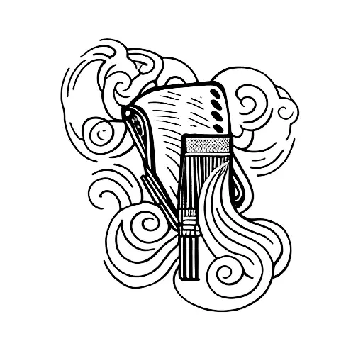 harmonica tattoo design idea