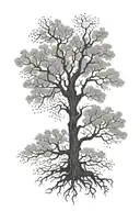 goth tree tattoo design idea