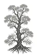 goth tree tattoo design idea