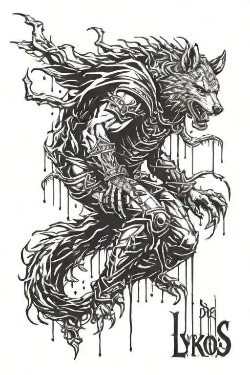 Darrow of Lykos falling in an Iron Rain tattoo design idea