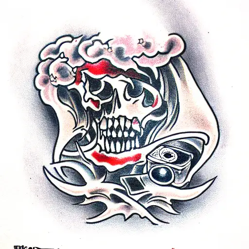 blood and guts tattoo design idea