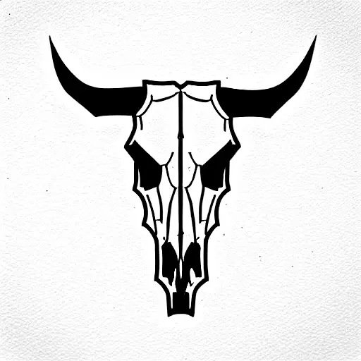 Bull Skull tattoo design idea