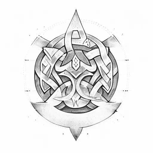 norse runic tattoo design idea