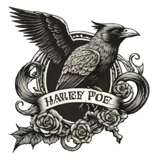 harley poe music inspired tattoo design idea