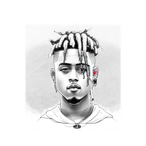 praying XXXTENTACION tattoo design idea